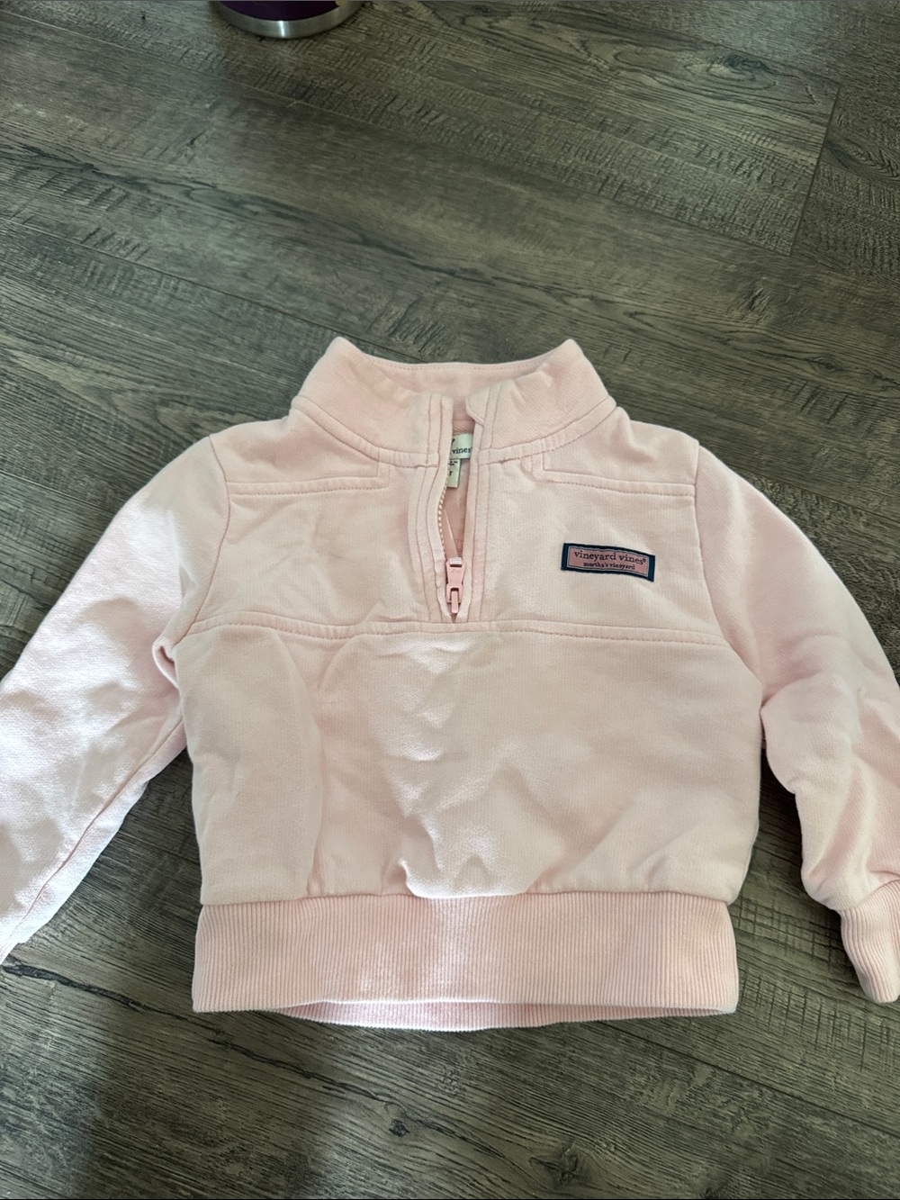 Vineyard Vines Light Pink Girls' Quarter-Zip Sweatshirt